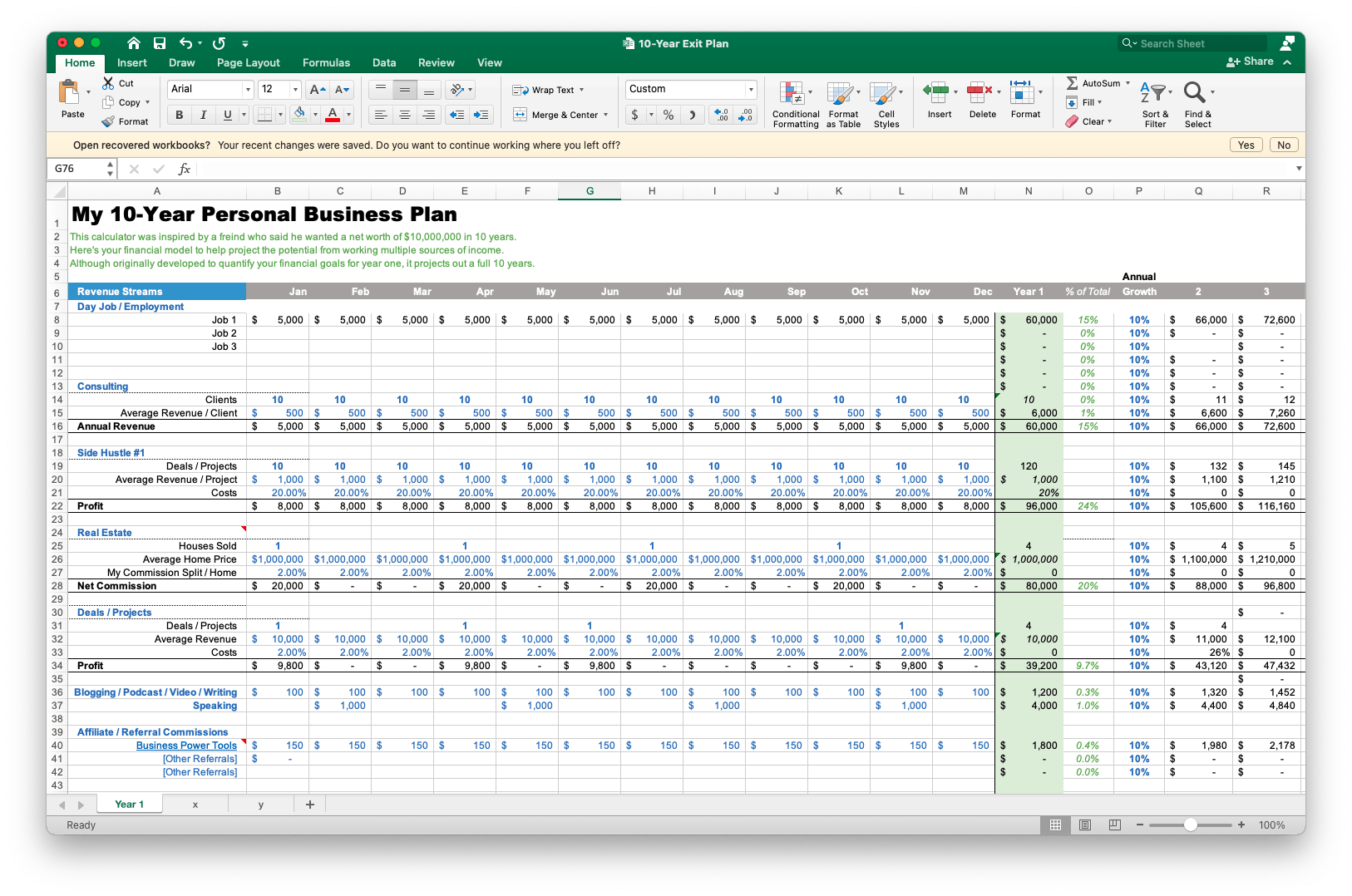 free goal setting worksheet excel