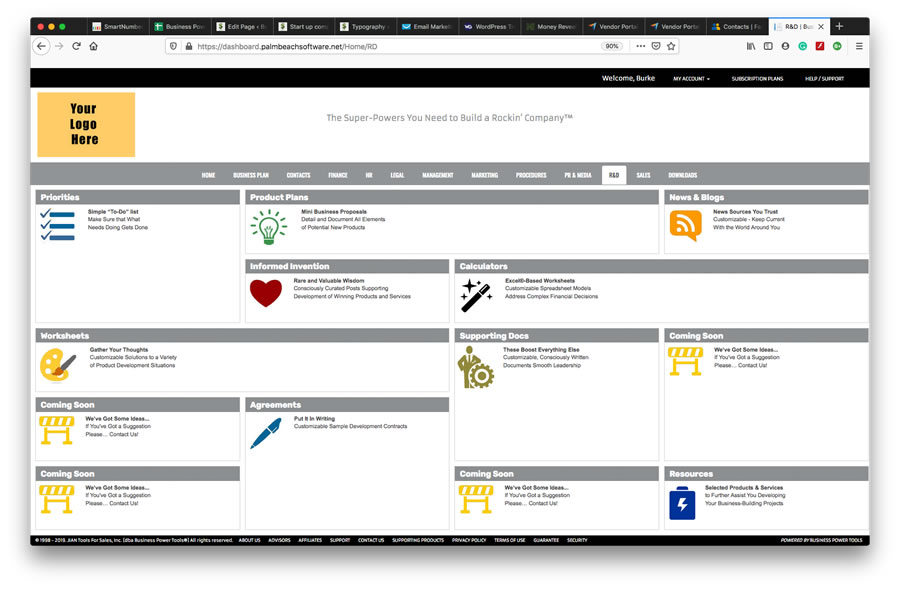 startup product development plan research develoment software template