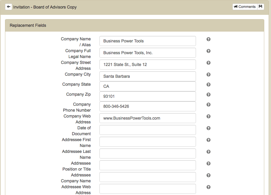 Letter to board of advisors template