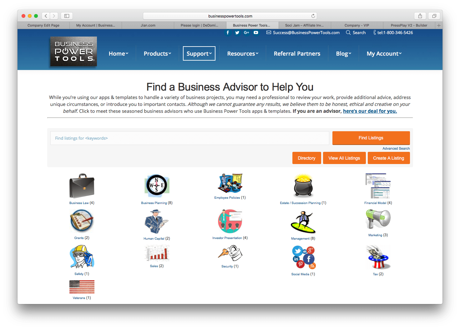 small busiess startup business consultant directory