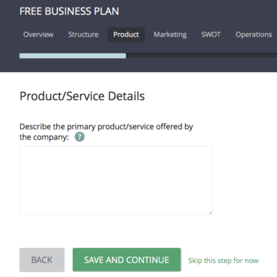 free business plan software template