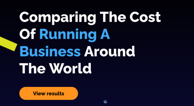Cost of business around world startup costs worldwide