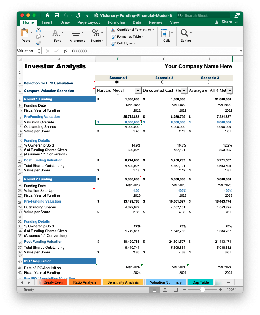 Business Plan Financial Model Template In Excel - BizPlanBuilder