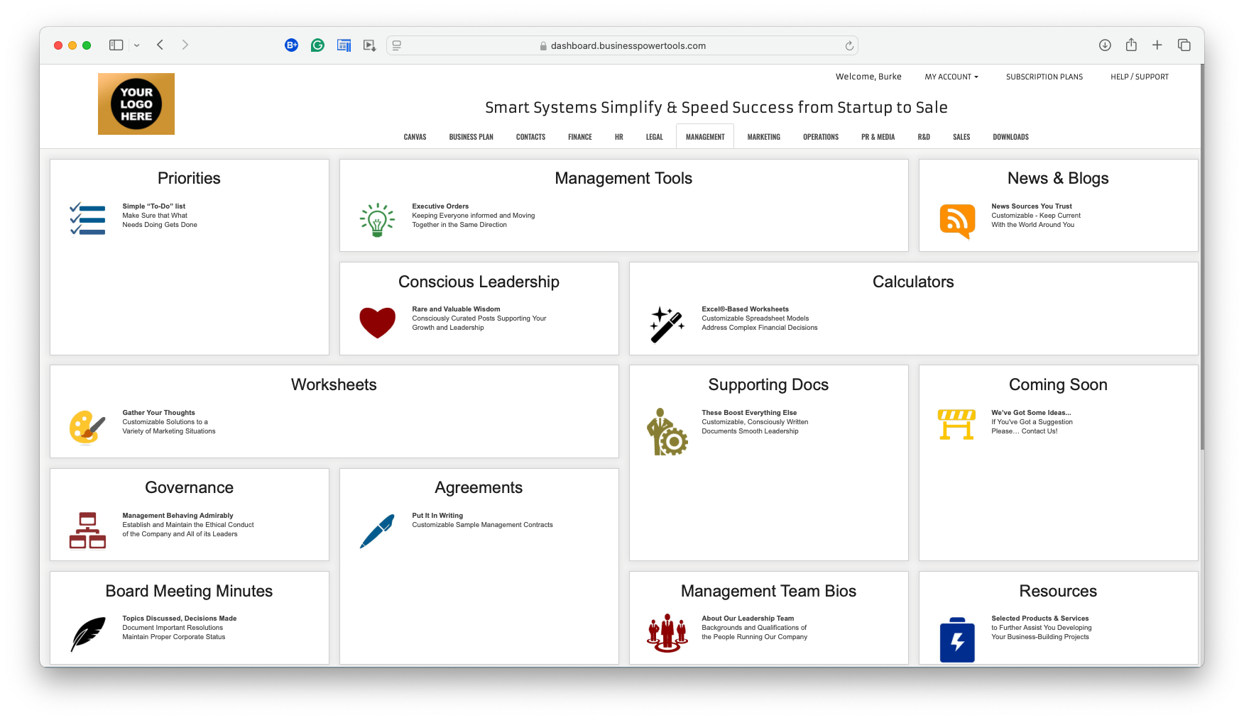 best free ai business management leadership strategy software template