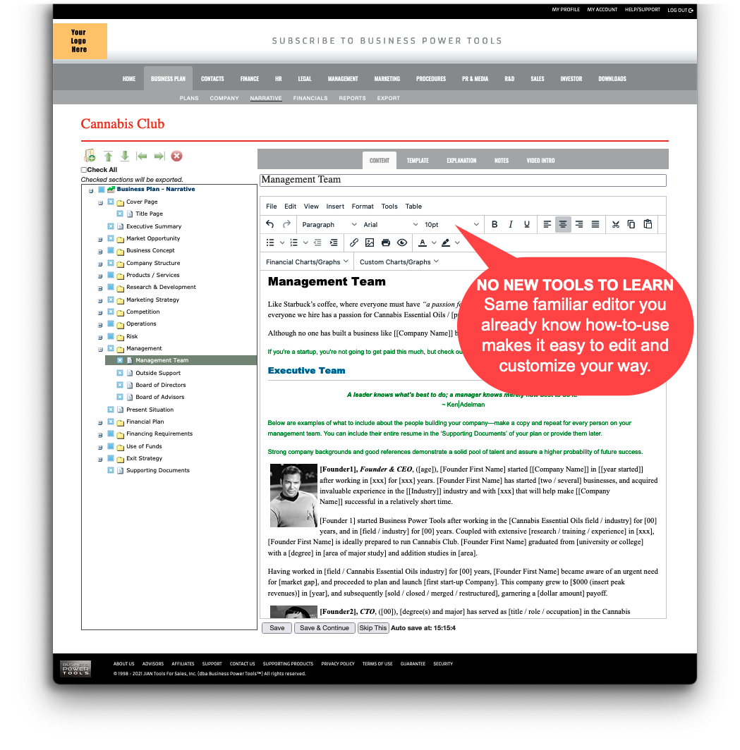 best free ai business plan builder software template bizplan liveplan alternative BizPlanBuilder