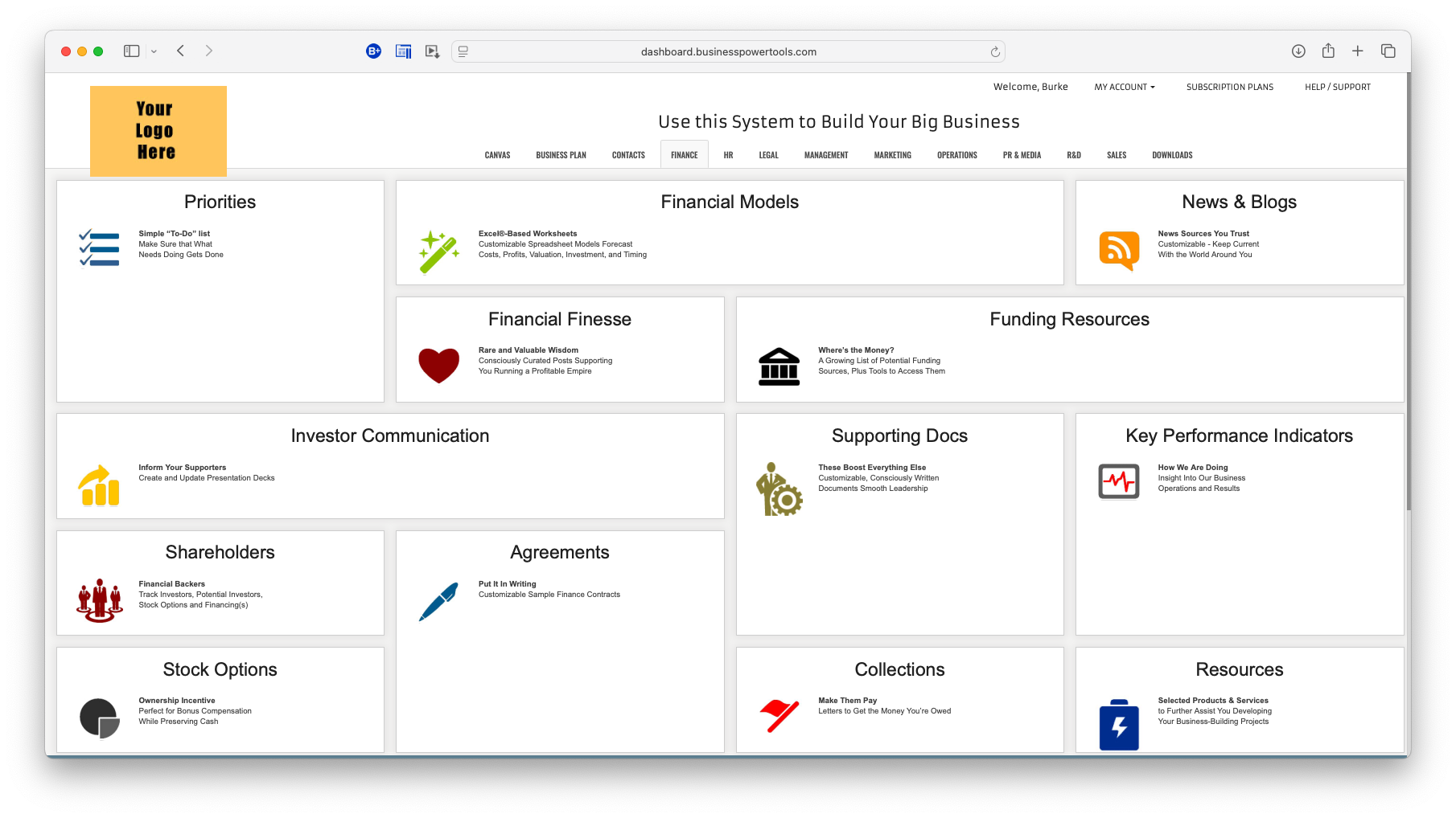 Bizplanbuilder financial model excel template